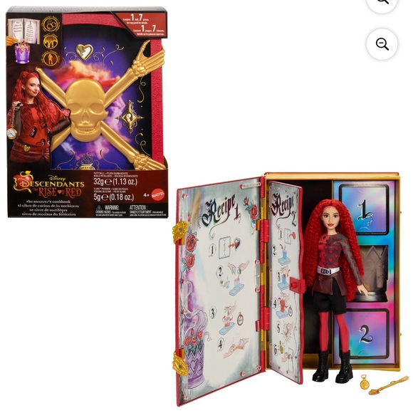 New In Box Disney Descendants The Rise Of Red The Sorcerer’s Cookbook With Doll